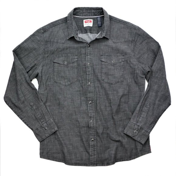 Wrangler Other - New Wrangler Slim Fit Denim Shirt Black Denim Color Men's Size XL Premium